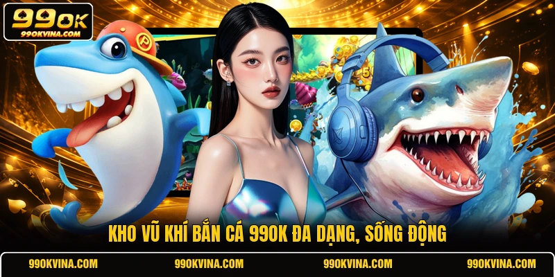 Kho vũ khí bắn cá 99OK đa dạng, sống động